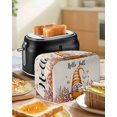 thumbnail image 4 of Hello Fall Small Toaster Cover 2 Slice, Kitchen Appliance Covers, Thanksgiving Gnomes Botanical Autumn Toaster Oven Cover with Loop, Bread Machine Cover Polyester Dust Cover Protection, 4 of 4