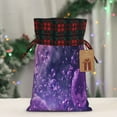 thumbnail image 5 of Rocae Purple Bubble Abstract Art Print Christmas Drawstring Linen Gift Bag with Drawstrings Treat Bag Goody Present Bags for Christmas Party Favor, 5 of 8