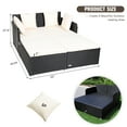 thumbnail image 2 of Patiojoy Patio Rattan Daybed with 4 Pillows Cushioned Sofa for Outdoor Beige, 2 of 10