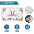 thumbnail image 6 of Happy Easter Placemats Set of 8, Spring Watercolor Bunny Flower Leaf Plant Placemats for Dining Table, Place Mats for Kitchen Tabletop, Waterproof Wipeable Dining Table Mats Set, 6 of 9