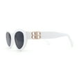 thumbnail image 3 of Retro Classy Thick Plastic Cat Eye Glam Fashion Sunglasses White - Black, 3 of 4