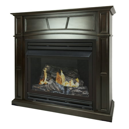Pleasant Hearth 46 in. Natural Gas Full Size Tobacco Vent Free Fireplace System 32,000