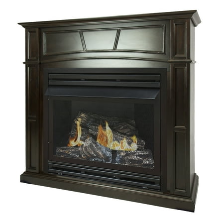 

Pleasant Hearth 46 in. Natural Gas Large Freestanding Tobacco Vent Free Fireplace 32 000 BTU