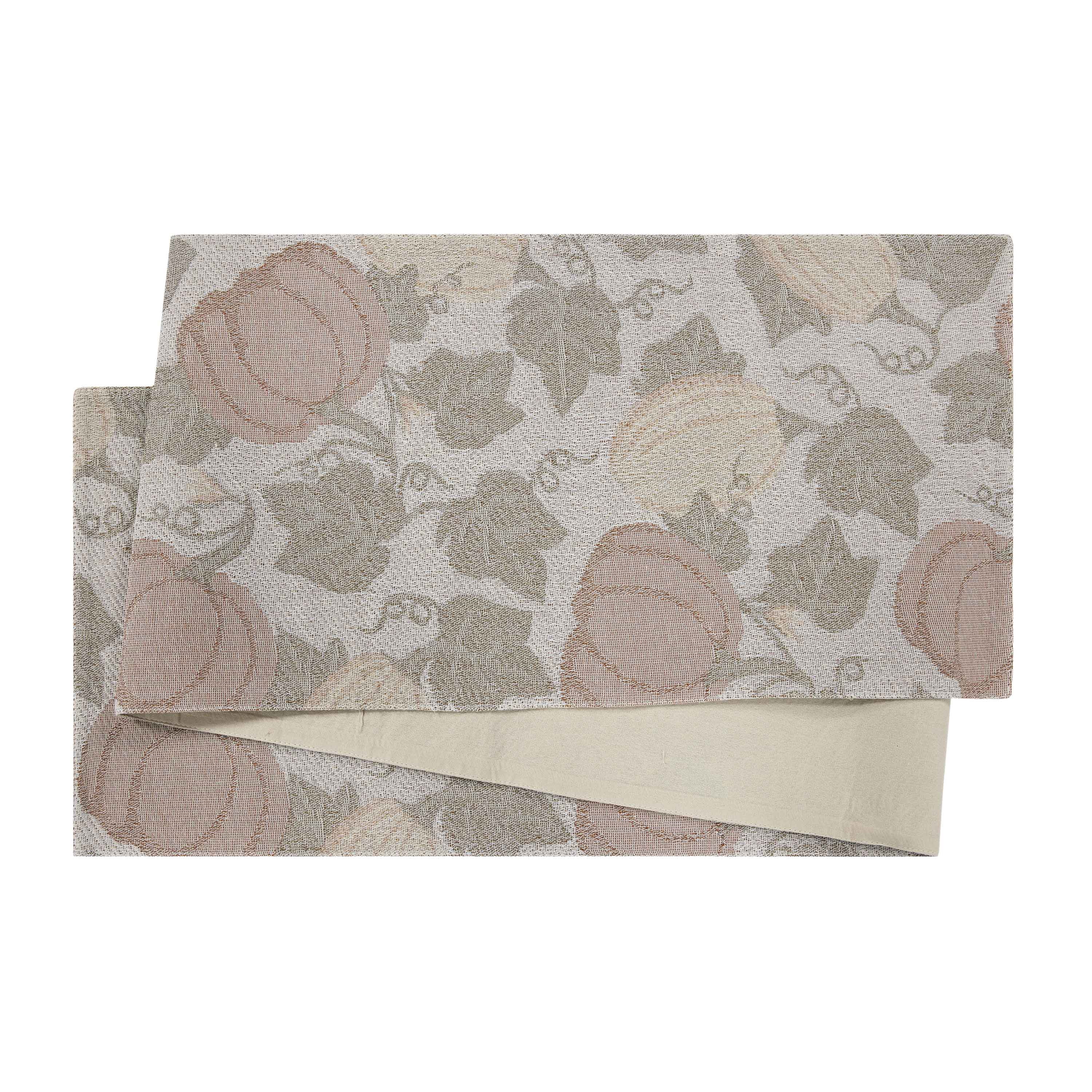 Harvest Pumpkin Jacquard 13" x 72" Table Runner - 100% Cotton, Multi-Color