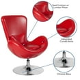 thumbnail image 2 of Egg Series Red Leather Side Reception Chair, 2 of 9
