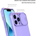 thumbnail image 3 of Compatible with iPhone 13 Pro Max Slide Camera Case Sliding Lens Cover with Hidden Kickstand 4 Corners Shockproof Heavy Duty Protective Hard PC + Soft TPU for Men Women Purple, 3 of 16