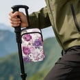 thumbnail image 4 of COEQINE Forearm Crutch Bag Walking Stick Pouch Bag Purple Pink Rose Elbow Crutch Organizer, Two Zippered Pockets, Lightweight, Hands-Free, for Women Men & Seniors, 4 of 7