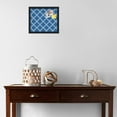 thumbnail image 3 of PinPix 14x12 Custom Cork Bulletin Board Diamond Modern Pattern Navy Poster Board Has a Fabric Style Canvas Finish, Framed in Diamond Modern Pattern Navy, by ArtToFrames (PinPix-1804), 3 of 5