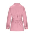 thumbnail image 5 of UYISJ Women's Loose Shacket Coats Turn Down Lapel Single Breasted Short Pea Coat Loose Fit Button Down Jacket Pink XL, 5 of 6