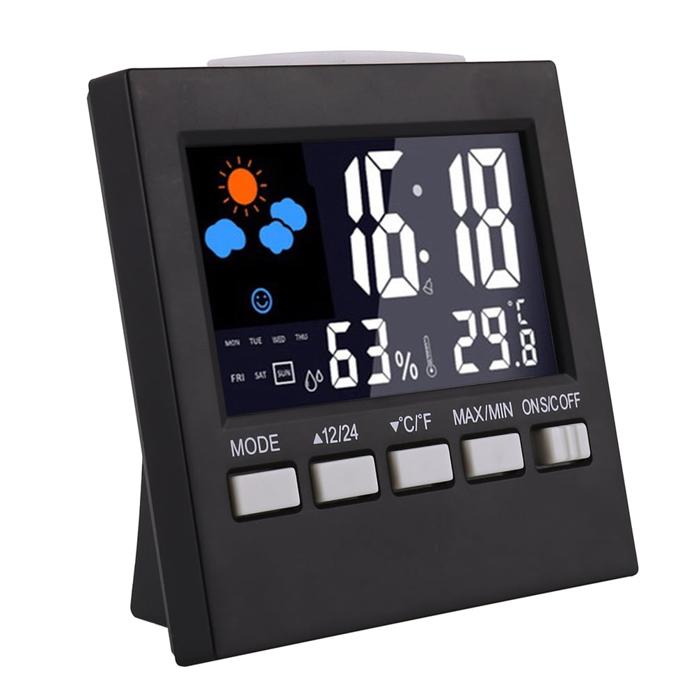 Pcapzz Clock with Thermometer,Digital Calendar,Digital Alarm Clock