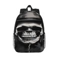 thumbnail image 1 of Easygdp Black White Hat Skull Mochila Ligera de 15 Pulgadas para Estudiantes, Mochila Cómoda para la Escuela y Viajes, Correas Ajustables, 1 of 6