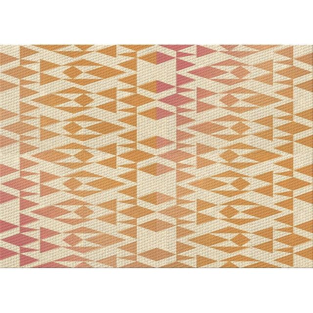 Ahgly Company Machine Washable Indoor Rectangle Transitional Khaki Gold Area Rugs, 7' x 10'