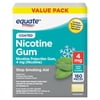 Equate Nicotine Gum 4 mg, Stop Smoking Aid, Mint Flavor, Coated, 160 Count