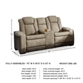 thumbnail image 5 of Bowery Hill Contemporary Faux Leather Reclining Loveseat in Brown, 5 of 9