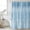Grayish Blue, variant on Teal Blue Shower Curtain Set, Waterproof Shower Curtains for Bathroom, Modern Abstract Art Ombre Striped Washable Fabric Cloth Bath Curtain for Bathtub Decoration with Hooks 66x72 Inches