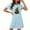QR1-Blue##Halloween Costumes, variant on Meichang Halloween Dress for Women Nightgowns Pumpkin Print Sleepwear Sleep Shirt Crew Neck Short Sleeve Nightshirt Print Mini Sleepdress