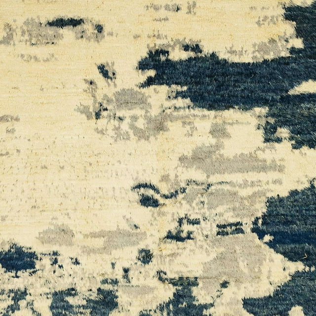 Ahgly Company Tapis d'Intérieur Carré Abstrait Soleil Jaune Abstrait, 5 Pieds Carré