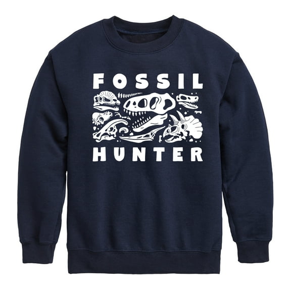 Instant Message - Fossil Hunter - Toddler & Youth Crewneck Fleece Sweatshirt