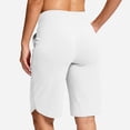 thumbnail image 5 of BUIGTTKLOP Shorts for Women Knee Length with Pockets High Waisted Stretch Shorts for Summer Walking, 5 of 6