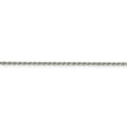 thumbnail image 2 of White Sterling Silver chain Rope Diamond-cut 18 in 1.7 mm, 2 of 5