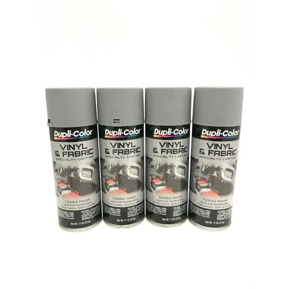 Duplicolor HVP109 - 4 Pack Vinyl & Fabric Spray Paint Medium Gray - 11 oz