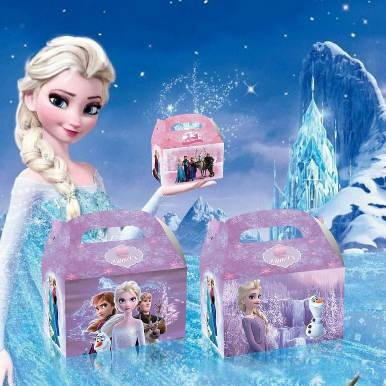 Frozen Party Boxes,12pcs Frozen Paper Box/Frozen Treat Boxes/Frozen Goodie Boxes, Frozen Candy Boxes for Frozen Birthday Decorations 6.2 x 3.7 x 3.7 Inches