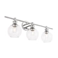 thumbnail image 4 of Collier 3 light Chrome and Clear glass Wall sconce, 4 of 15
