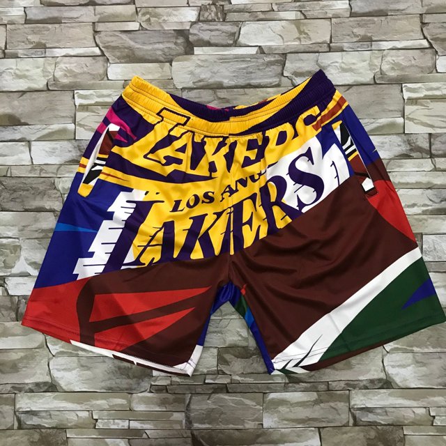 Los Angeles Lakers Retro Shorts With Pocket Embroidery