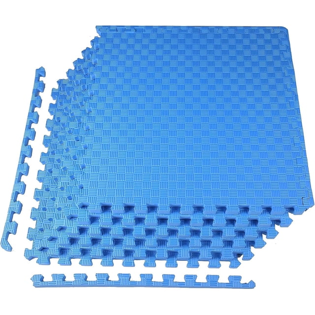 Puzzle Exercise Mat with EVA Foam Interlocking Tiles for MMA Exercise Gymnastics and Home Gym Protective Flooring Thick Square Feet