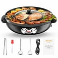 thumbnail image 6 of Hot Pot with Grill, 2000W 2 in 1 Electric Hot Pot Grill Cooker with Dual Temperature Control for 1-8 People, Multi-function Smokeless Shabu Korean BBQ Grill for Simmer, Boil, Fry, Roast, 6 of 6