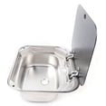 thumbnail image 6 of TOOL1SHOoo RV Caravan Kitchen Basin Sink Camper 304 Stainless Steel with Lid+Faucet NEW, 6 of 11