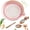 Pink, variant on Gradient Ceramic Grater Plate - Handheld Kitchen Grinding Dish with Spout, Porcelain Ginger Garlic Wasabi Grater for Fine Paste, Easy to Clean & Compact Size for Home Cooking (Green)