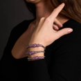thumbnail image 3 of Lilac | Silver | Firefly Glass Cascade Bracelet, 3 of 12