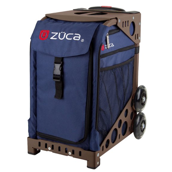 Zuca 18" Sport Bag - Midnight with Flashing Wheels (Brown Frame)