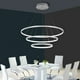 Pendentif en Anneau Circulaire Moderne en Aluminium Acrylique LED Lustre Plafonnier – image 1 sur 3