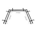 thumbnail image 3 of Domovina 5/8" Bay Window Double Curtain Rod-Color:Black, 3 of 3