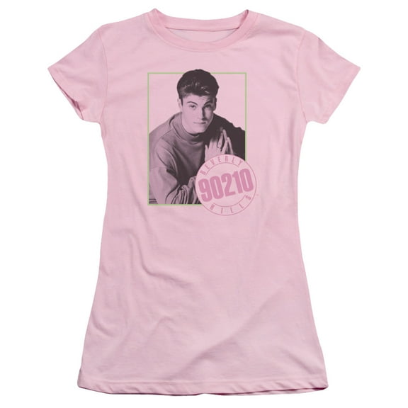 90210 David Junior Women's Sheer T-Shirt Pink