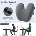 thumbnail image 4 of Ergonomic Lumbar Pillow for Back Support - High-Density Memory Foam Cushion for Pain Relief - Lumbar Support Cushion w/Strap for Office Chair, Car, Home, and Travel, 4 of 7