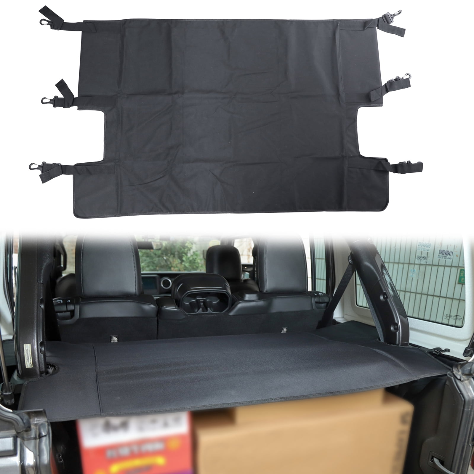 US Flag,Dog Seat Covers for 2007-2020 Jeep Wrangler JK JL 4-Door Pet Seat Proof Covers with Nonslip Multipurpose 600D Oxford Fabric KOLEMO Hammock Style 