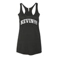 thumbnail image 2 of Wild Bobby Vintage Movie Quote KEVIN!!! Women Tri-Blend Racerback Tank Top, Vintage Black, Small, 2 of 6