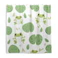 thumbnail image 2 of Frogs Leaves Green Hearts Shower Curtains with 12 Hooks Waterproof Bathroom Decor 66" x 72", 2 of 6
