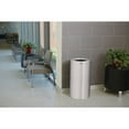 thumbnail image 4 of Rubbermaid Commercial FGAOT35SAPL 35-Gallon Open Top Round Indoor Receptacle with Liner - Satin Aluminum, 4 of 4