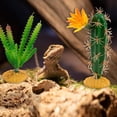 thumbnail image 2 of HUGFEGWE 2Pcs Creative Desert Artificial Plant Decor Realistic Plastic Reptile Succulent Plants for Bearded Dragon Lizard Chameleon Tank Accessories Amphibian Sandstone Succulent Terrarium CJ-113709, 2 of 8