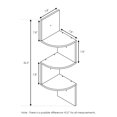 thumbnail image 2 of Estante radial de esquina flotante de 3 niveles Furinno, juego de 2, nogal de Columbia Furinno 2FR16126CWN, 2 of 2
