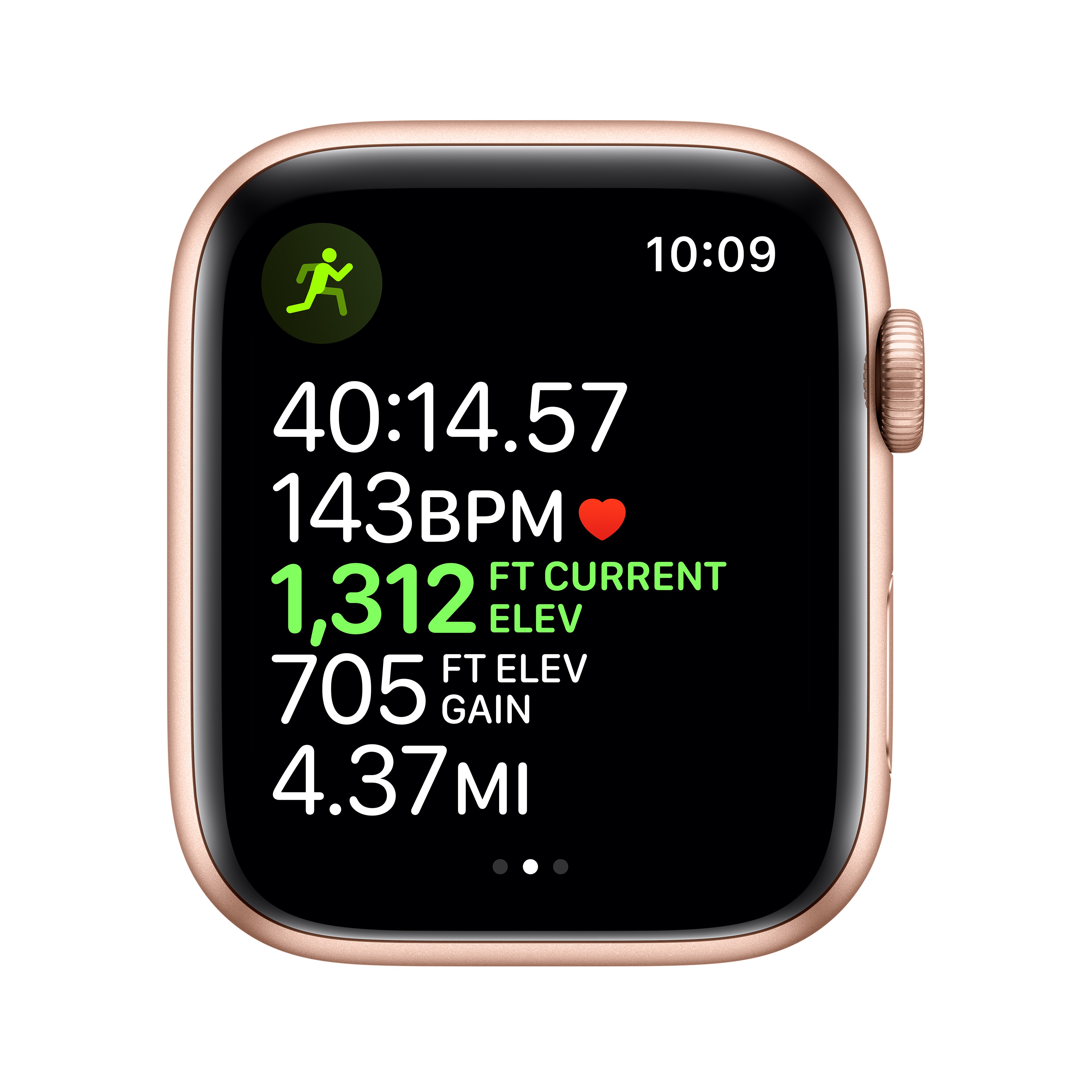 Apple Watch Series 5 GPS, 44mm Gold Aluminum Case with Pink Sand Sport Band - S/M & M/L - image 4 of 6
