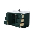 thumbnail image 3 of Wyndham Collection Miranda 54" Plywood Single Bathroom Vanity in Black/Green, 3 of 6