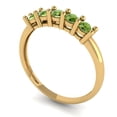 thumbnail image 2 of 0.35 ctw Wedding Band for Women - 18K Yellow Gold Natural Peridot Stackable Eternity Ring, 2 of 6