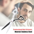 thumbnail image 6 of Vocoste Professional Hair Cutting Shears 6.5 Inch Hair Scissors Stainless Steel Razor Edge Barber Scissors Black White, 6 of 7
