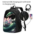 thumbnail image 2 of Easygdp Snake Holding A Lotus Mochila para Laptop de Viaje con Puerto USB, Mochila para Laptop con Puerto de Carga USB para Mujeres y Hombres, 2 of 7