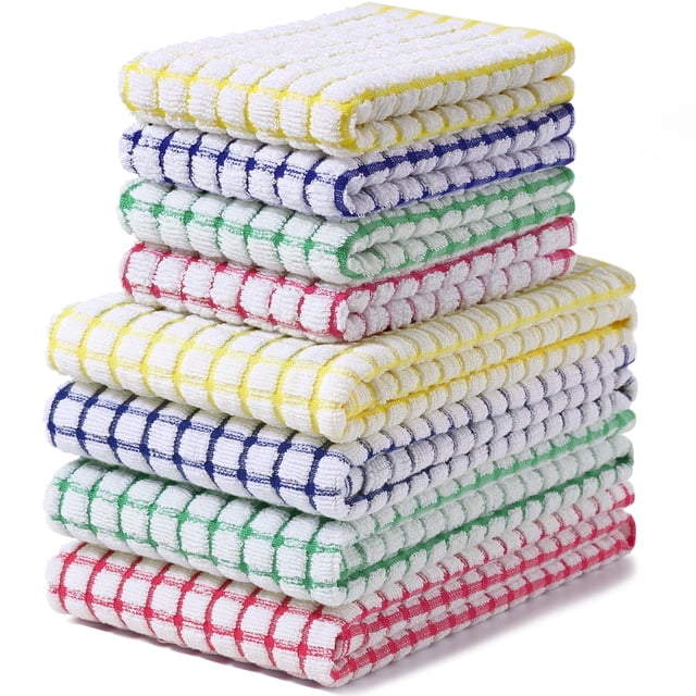 Juego de paños de cocina Homaxy 41 x 64 cm y 30 x 30 cm de algodón, 8 piezas